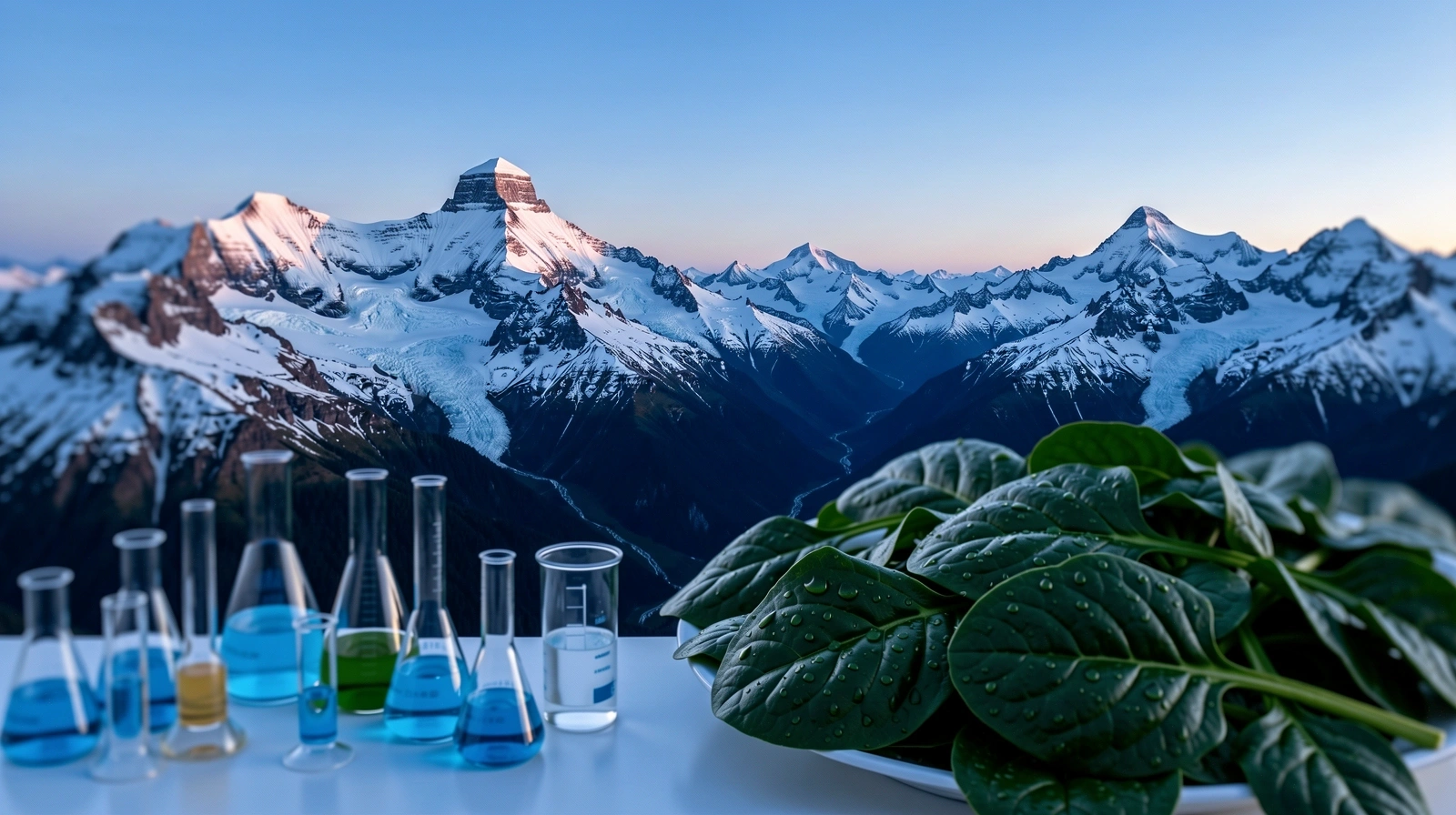 Schweizer Alpen Panorama bei Tagesanbruch