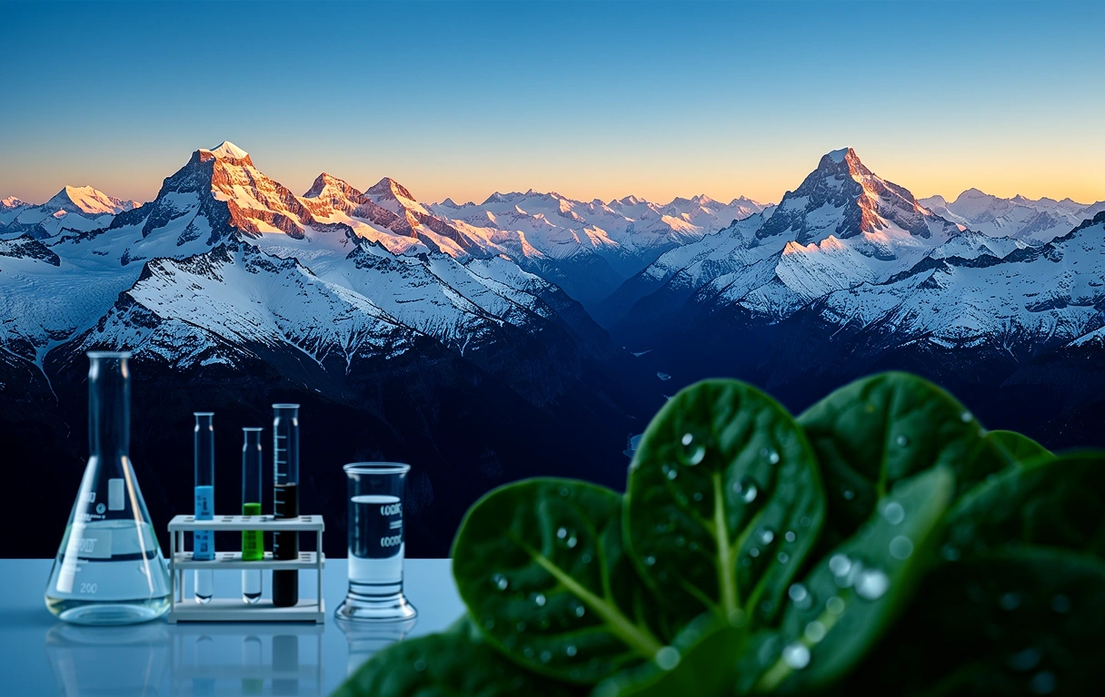 Schweizer Alpen Panorama bei Anbruch des Tages